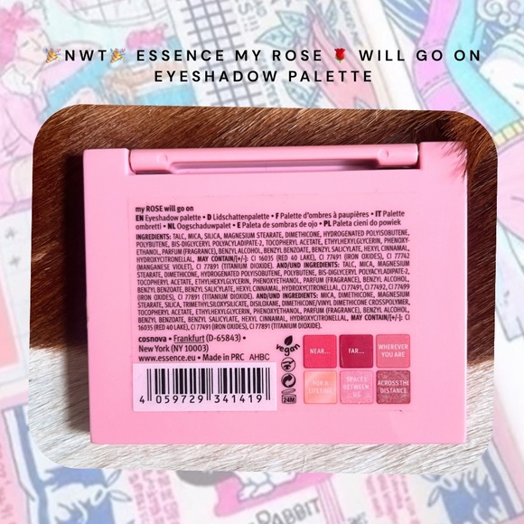 🏷️ rose pink shimmer metallic matte eye shadow palette or 6 with mirror - Picture 4 of 14